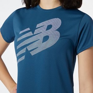 New Balance Camiseta Printed Accelerate Short Sleeve Mujer